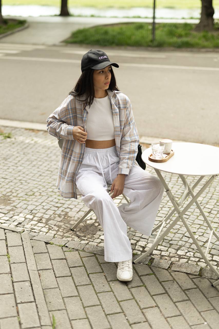 Linen shirt and pants perfect combo