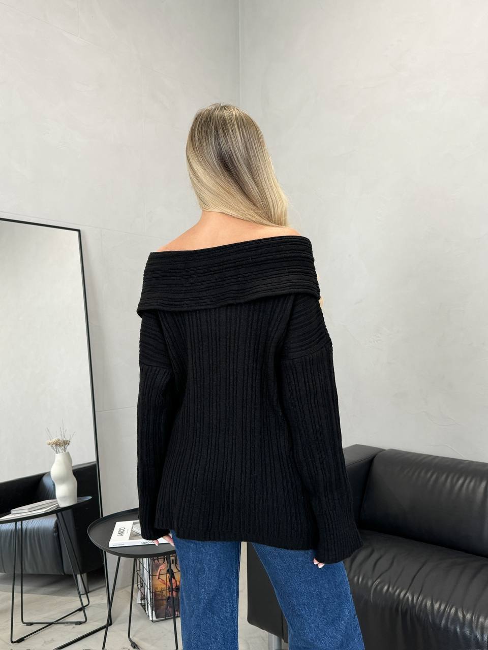 Tunică extinsă crem și negru