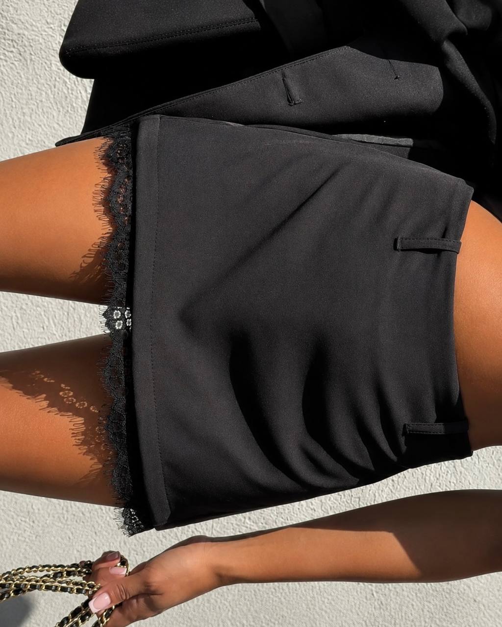 Tricou din velur elegant cu dungi