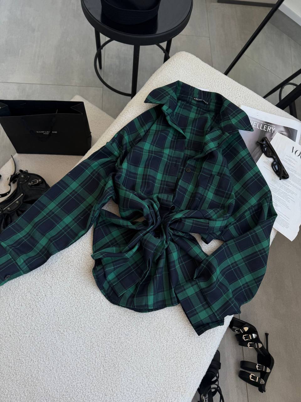 Cămașă în carouri din flanel pentru stil casual