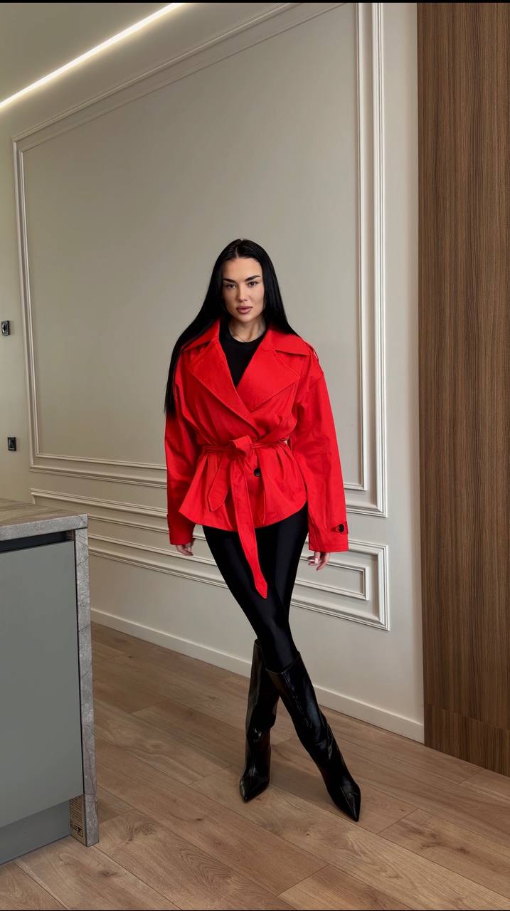 Abrigo de algodón trench para mujer