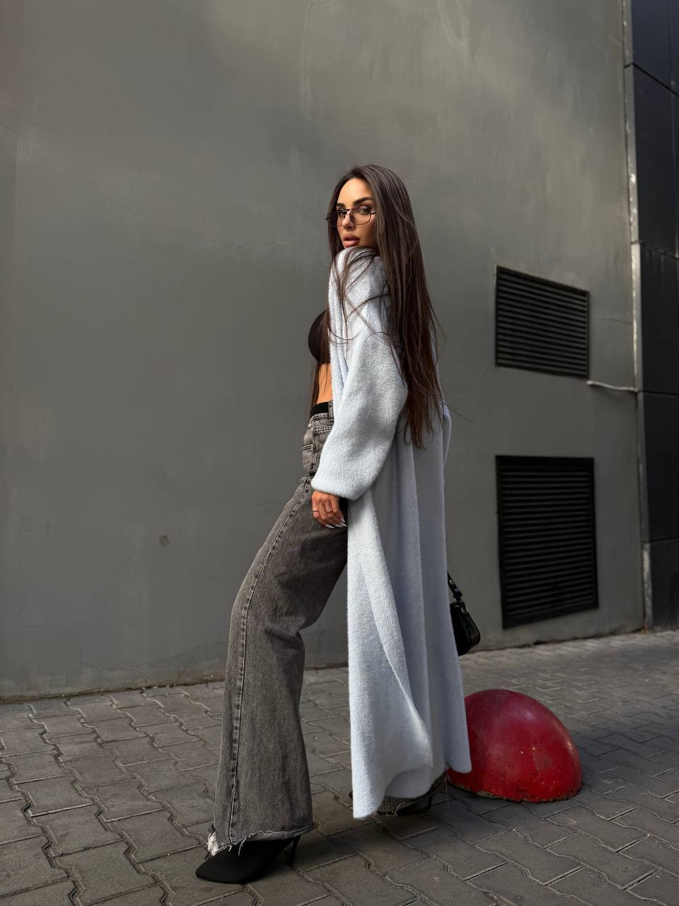 Stylish long cardigan in soft fabric