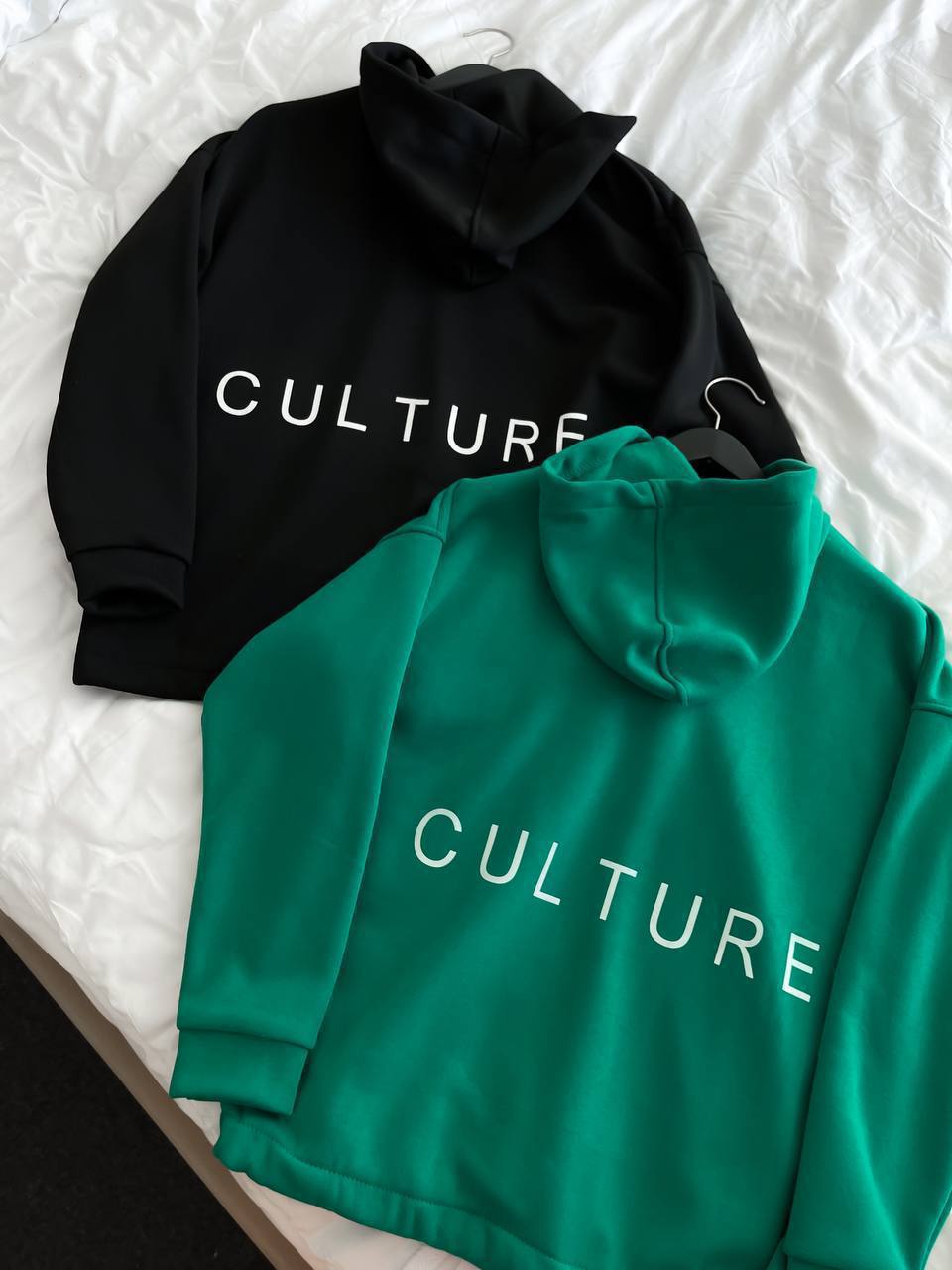 Oversized black hoodie with adjustable drawstring