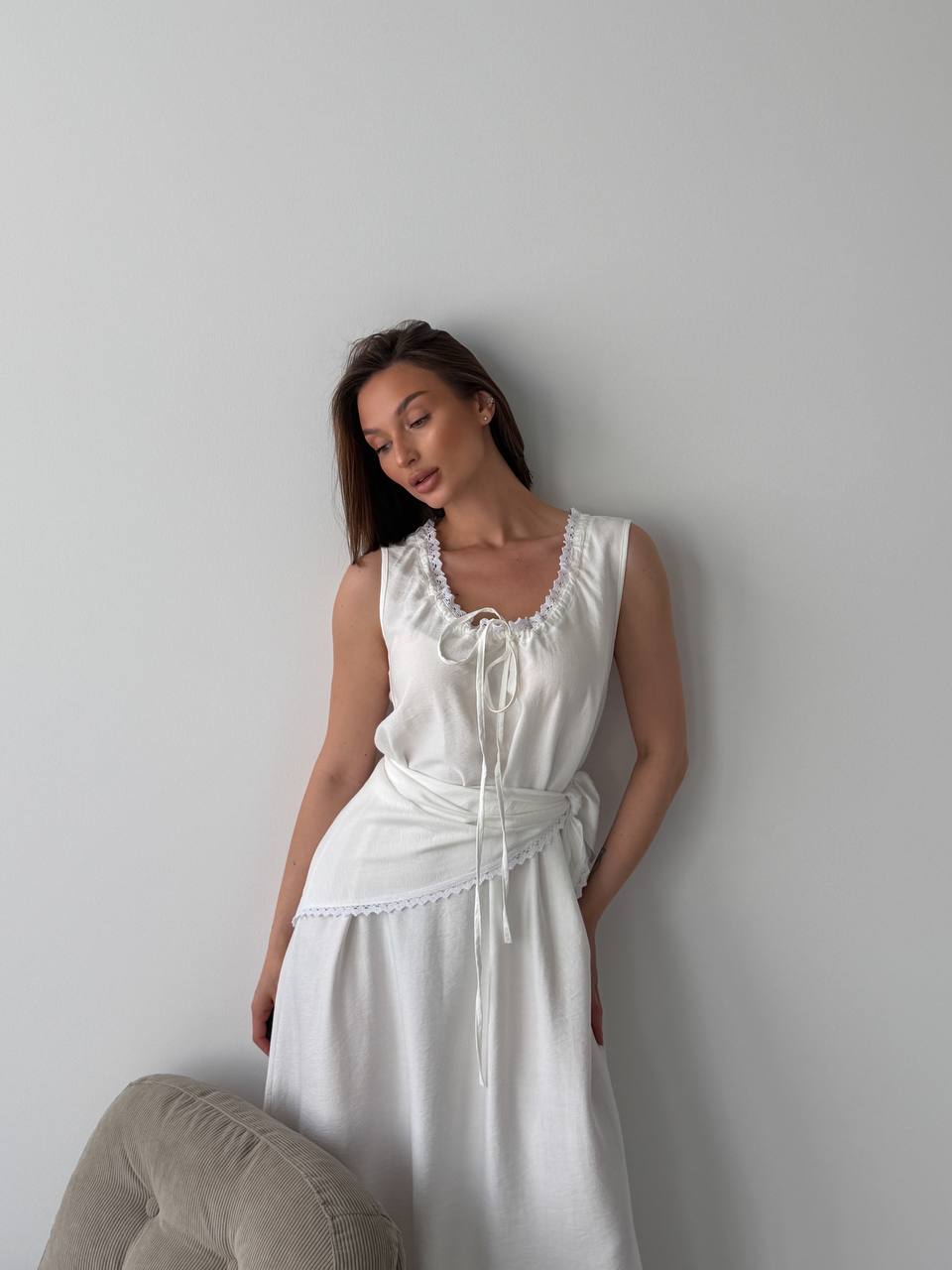 Linen oversized dress in vibrant colors