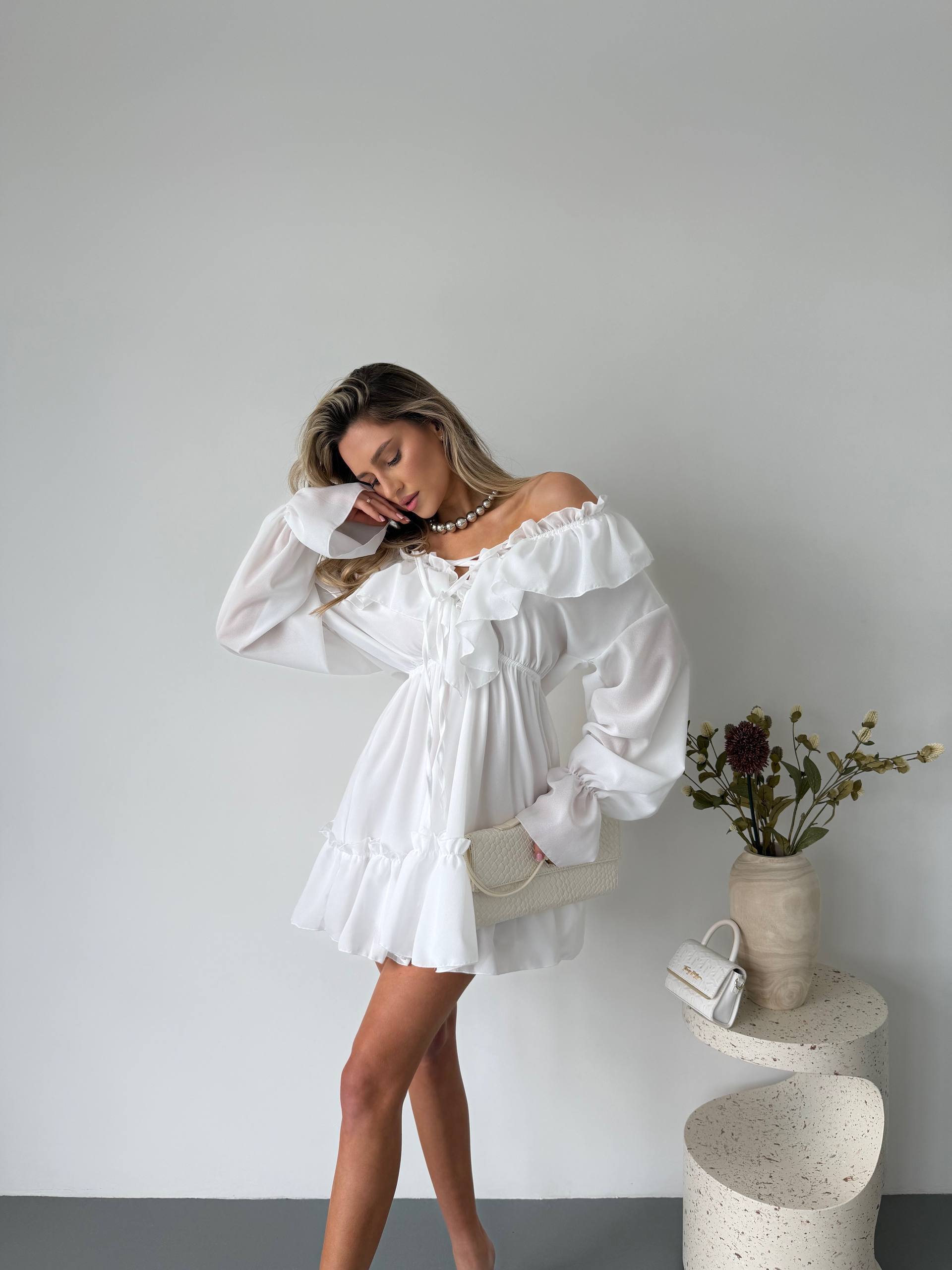Lace skirt and laced dress set