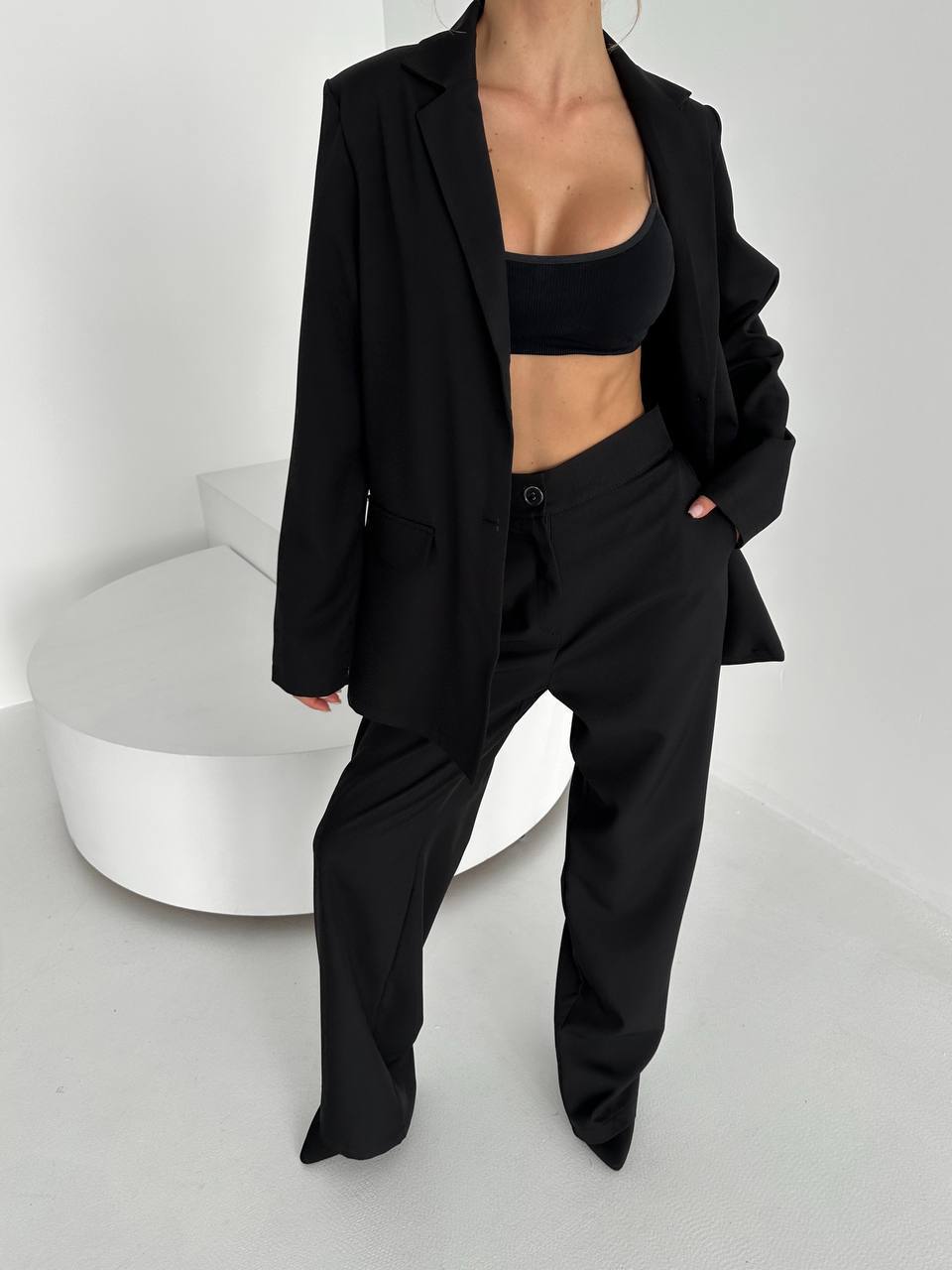 Classic tailored suit in luxurious fabric
