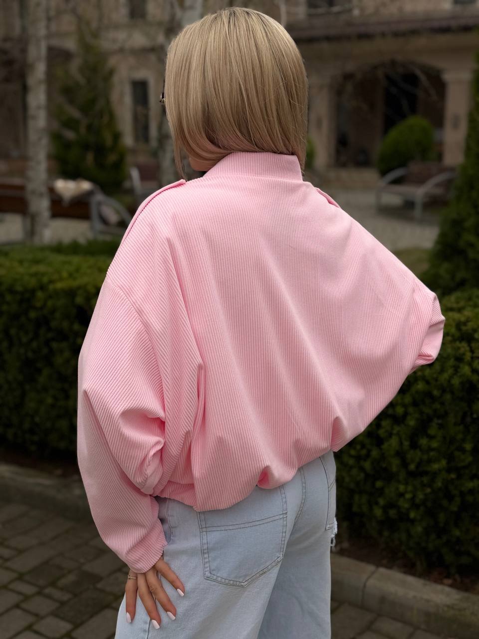 Velvet bomber jacket for women