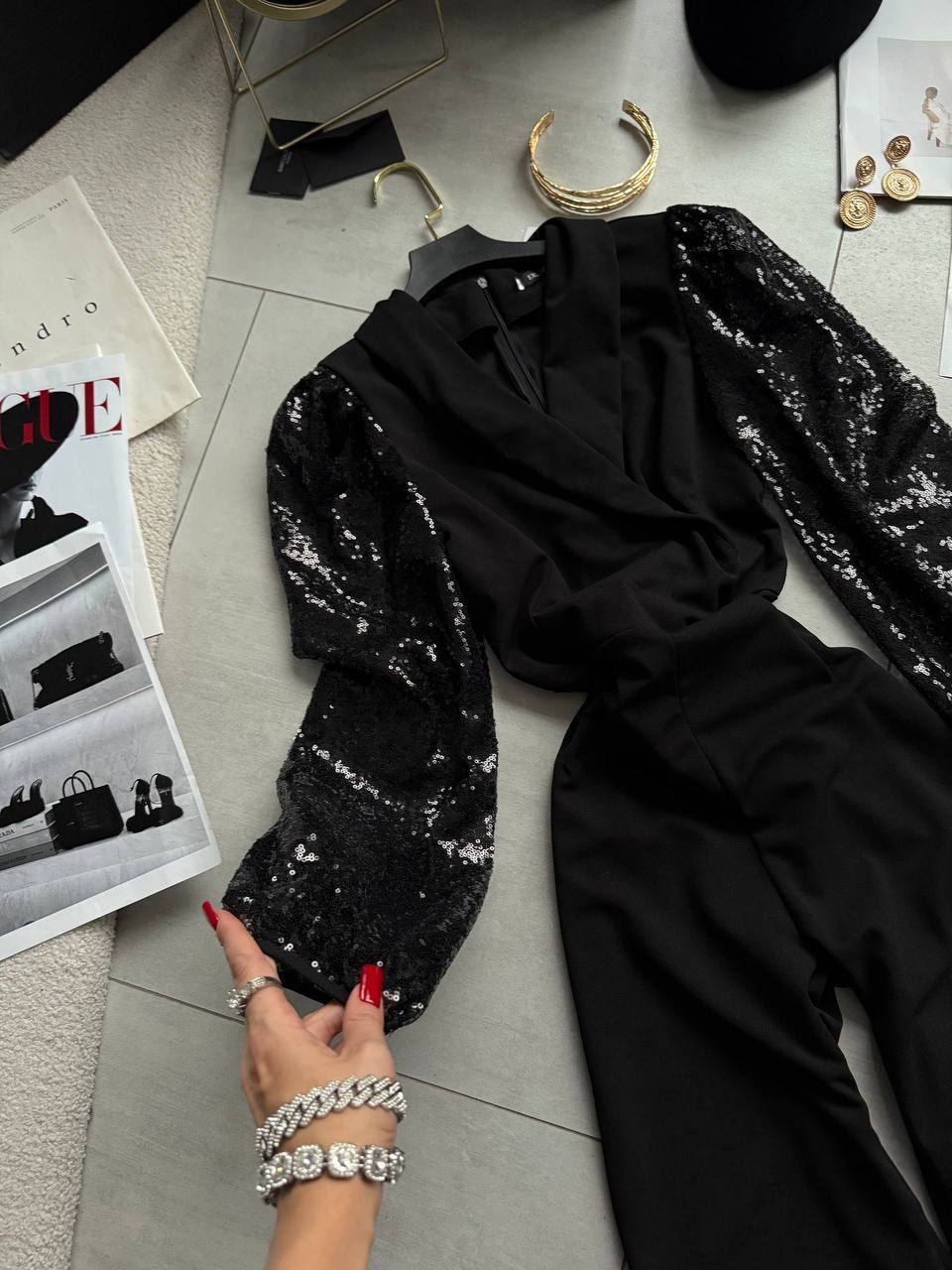 Stylish black jumpsuit for women