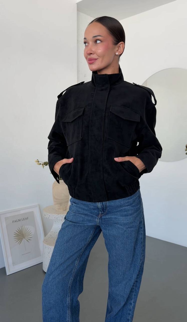 Geacă bomber stylishă, neagră și burgund