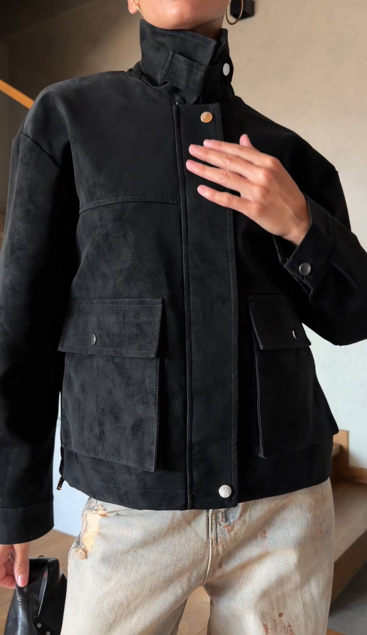Stylish vintage effect jacket for women